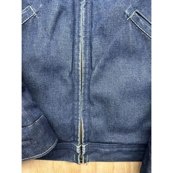 VTG 70’s Men’s OshKosh B’Gosh Denim Detroit Barn Jacket Size 50L (XL) USA Bomber - Picture 2 of 12